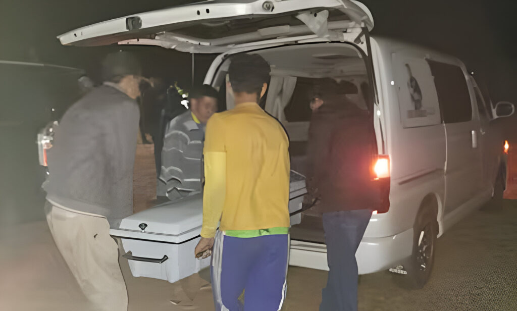 Escena del crimen en Villa Ygatimí donde tres hermanos fueron asesinados.