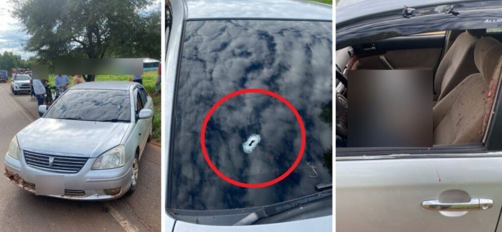 Escena del crimen en Horqueta: policías investigan el asesinato de un hombre a balazos dentro de su vehículo
