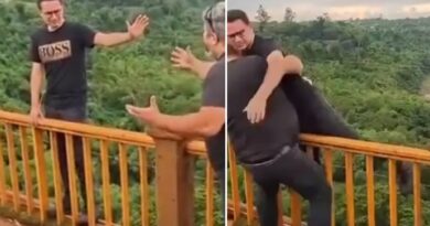 VIDEO: Joven de 24 años intentó lanzarse desde un puente, pero lo que hizo su padre impacta a todos