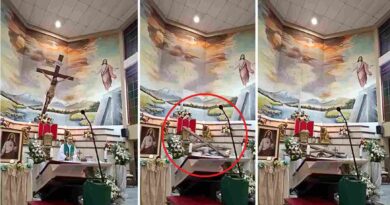 VIDEO: Tragedia en plena misa, cruz se desplomó sobre sacerdote y el impactante momento quedó grabado en vivo